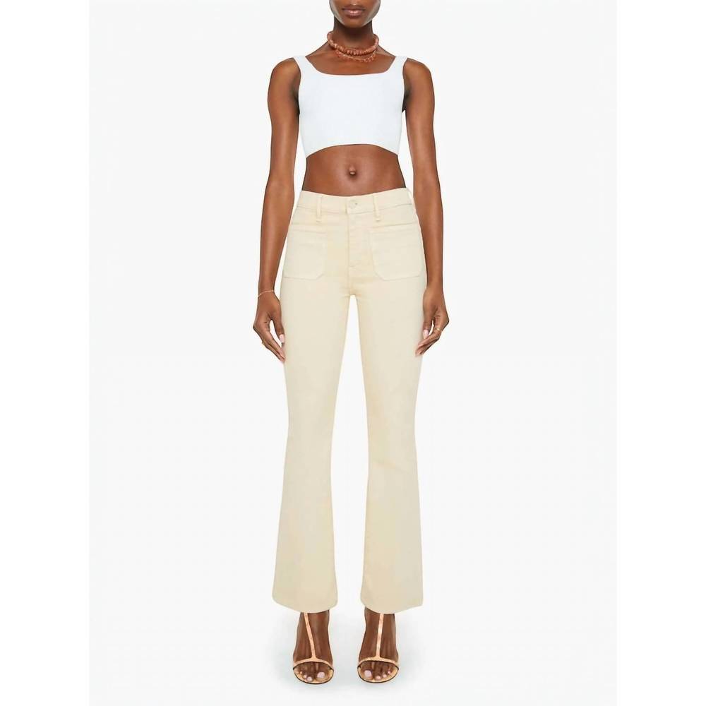 MOTHER Flare & Wide Leg Jeans in Cream